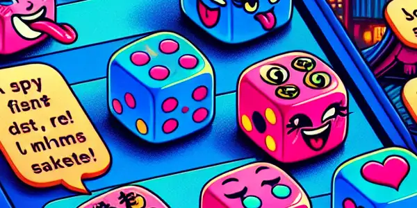 A lively digital chat scene filled with playful emojis and a vibrant Japanese urban backdrop at night.